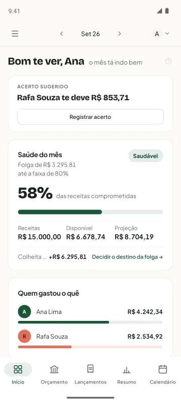 O Jambu no celular: a tela de início do mesmo JAM